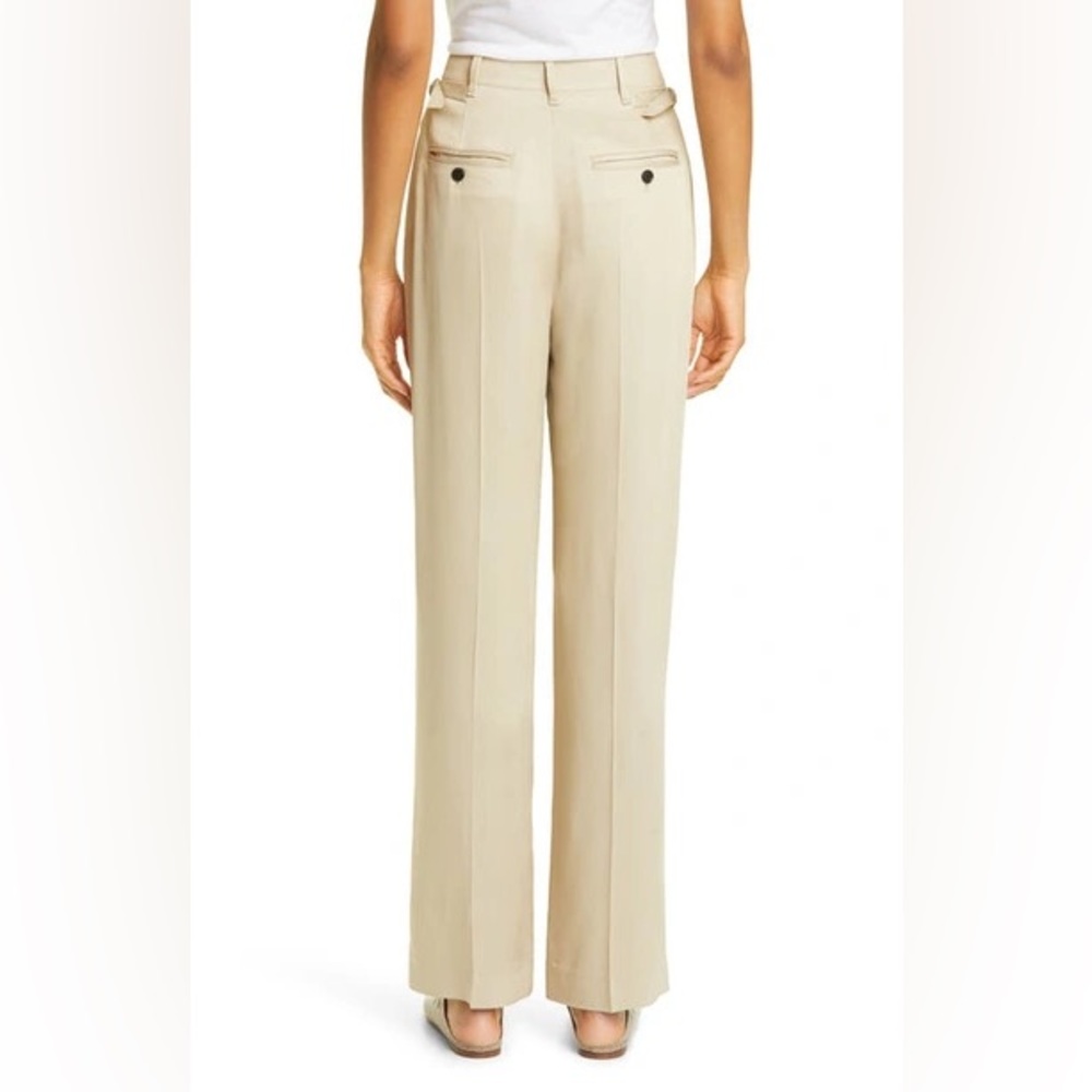 CLUB MONACO KHAKI TAILORED WIDE LEG TROUSERS- so flattering! - Picture 2 of 8
